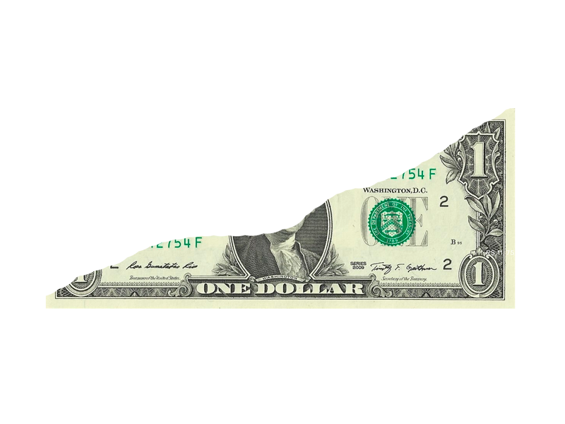 Gráfico mostrando a valorização do dólar de R$100,00 para R$320,00